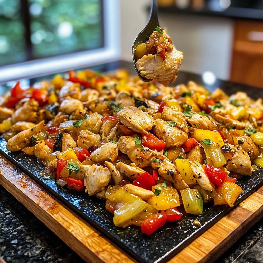 High Protein Hähnchenpfanne mit Gemüse