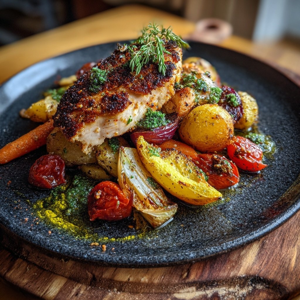 Kalorienarme Hähnchenbrust Mit Ofengemüse