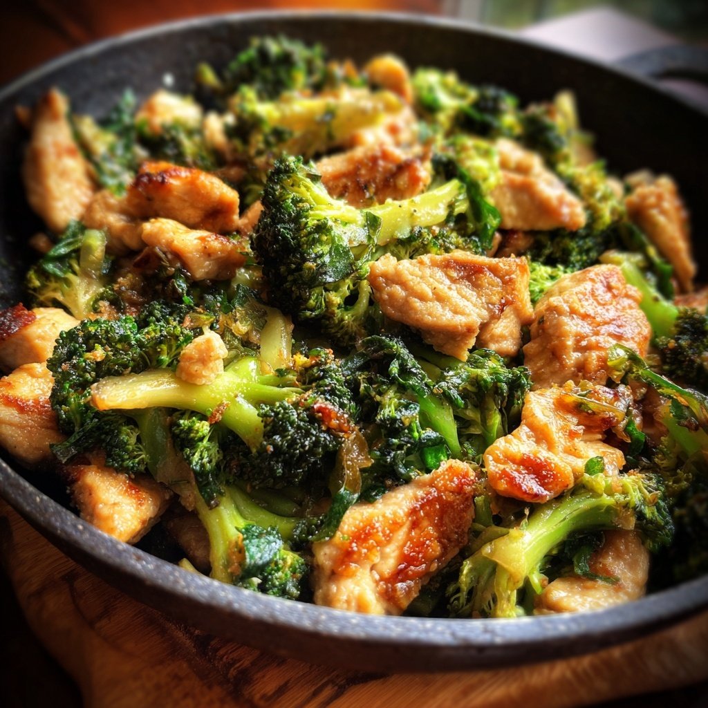 Brokkoli Pfanne Mit Hähnchen