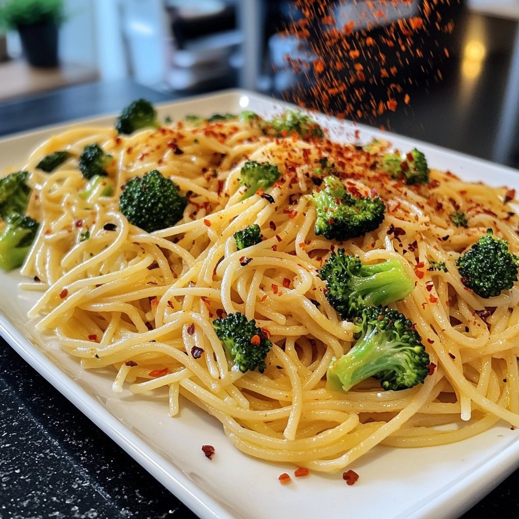 Spaghetti mit Brokkoli und Chili