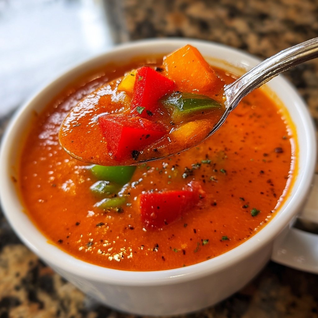 Tomatensuppe mit Paprika