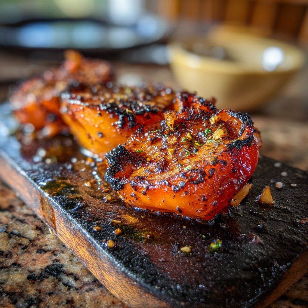 Gegrillte Paprika Mit Knoblauch