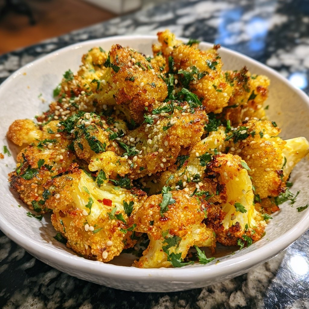 Blumenkohlpfanne mit Sesam