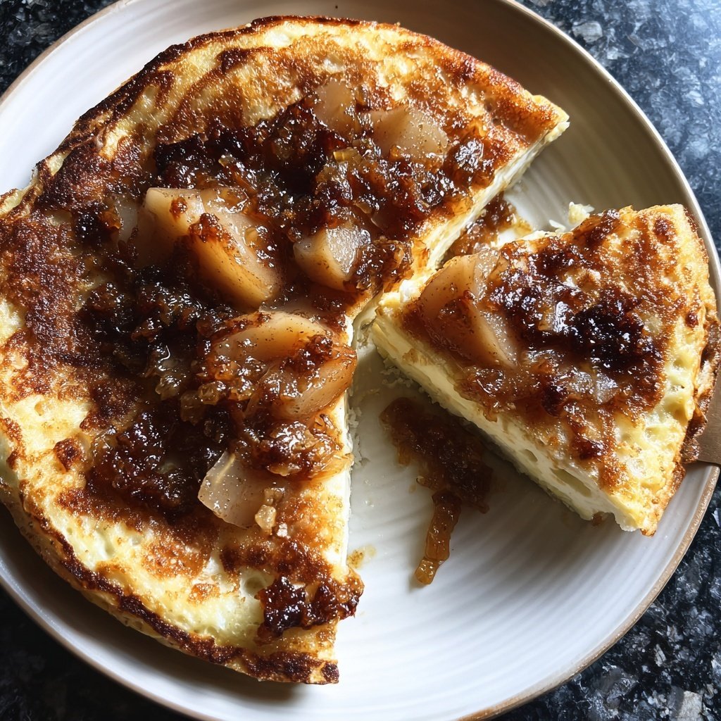 Pfannkuchen mit Birnen und Zimt