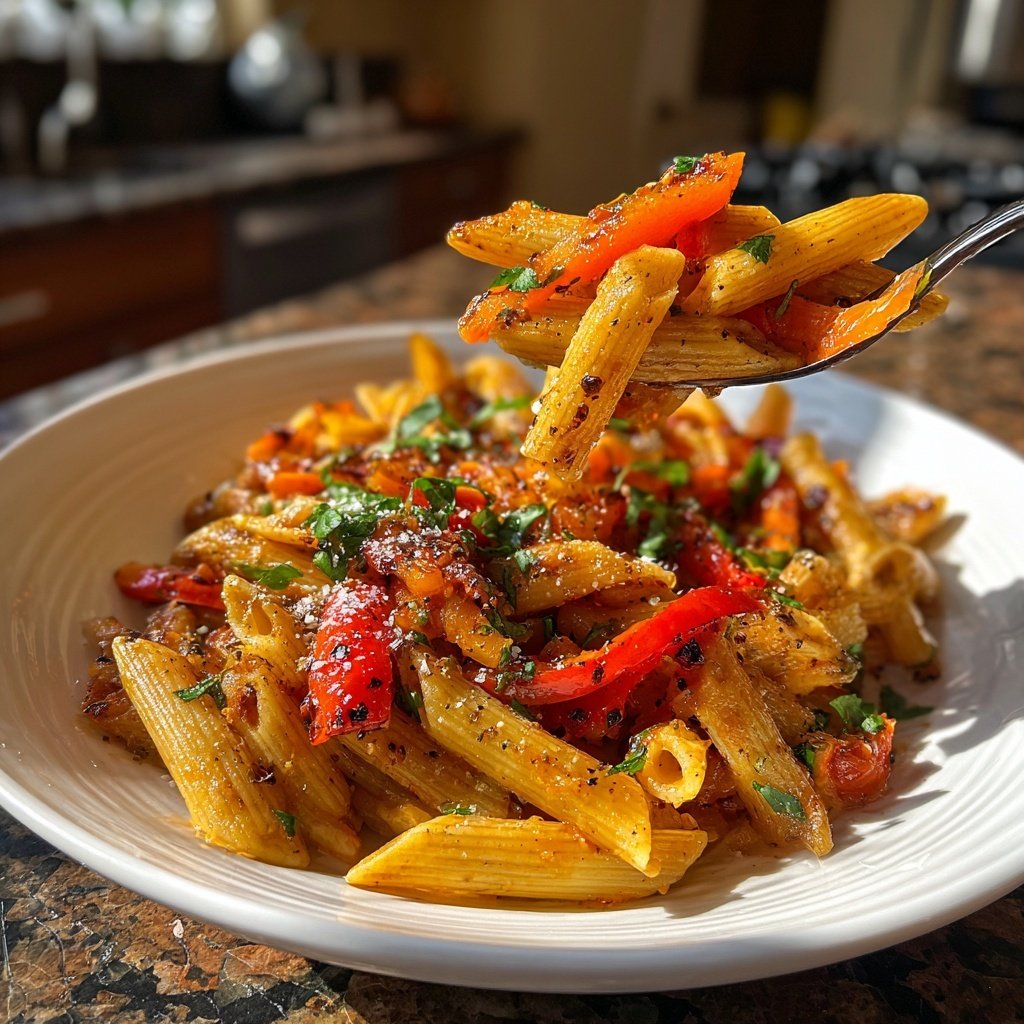 Penne mit Ofengemüse