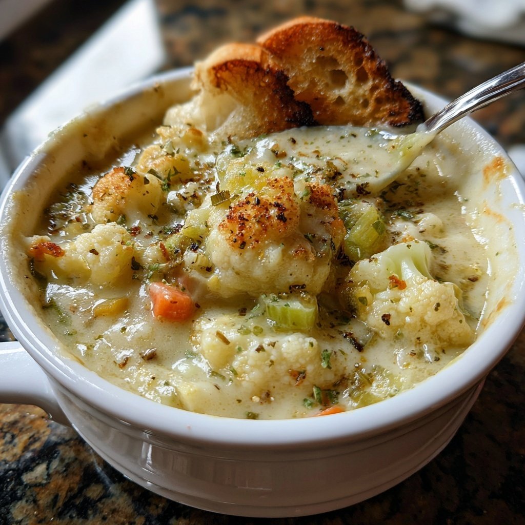 Blumenkohlsuppe mit Sellerie