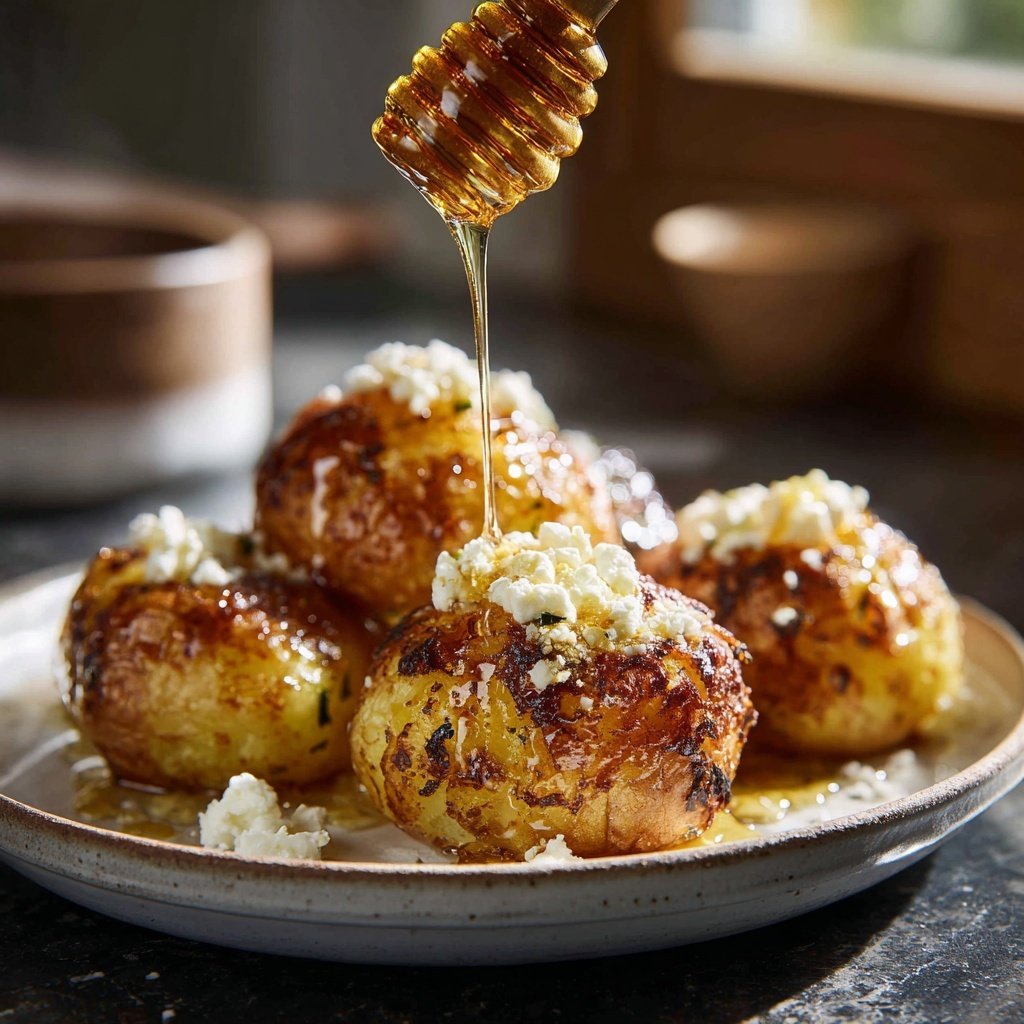 Gefüllte Süßkartoffeln mit Honig und Feta