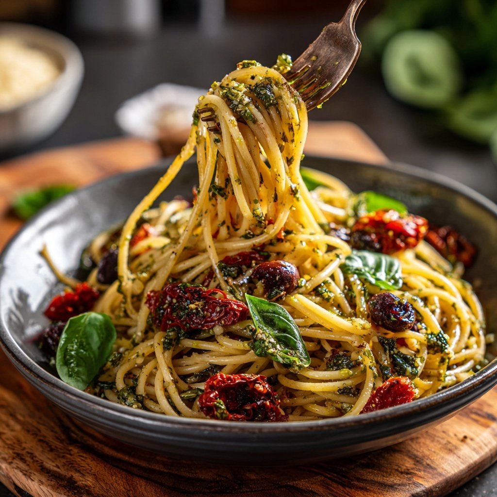 Mediterraner Nudelsalat Mit Kapern