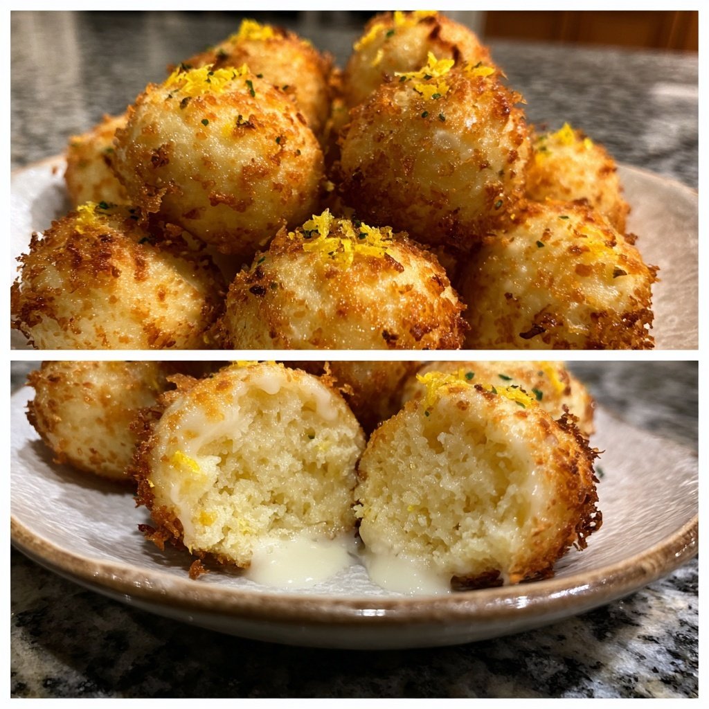 Quarkbällchen mit Zitronenschale