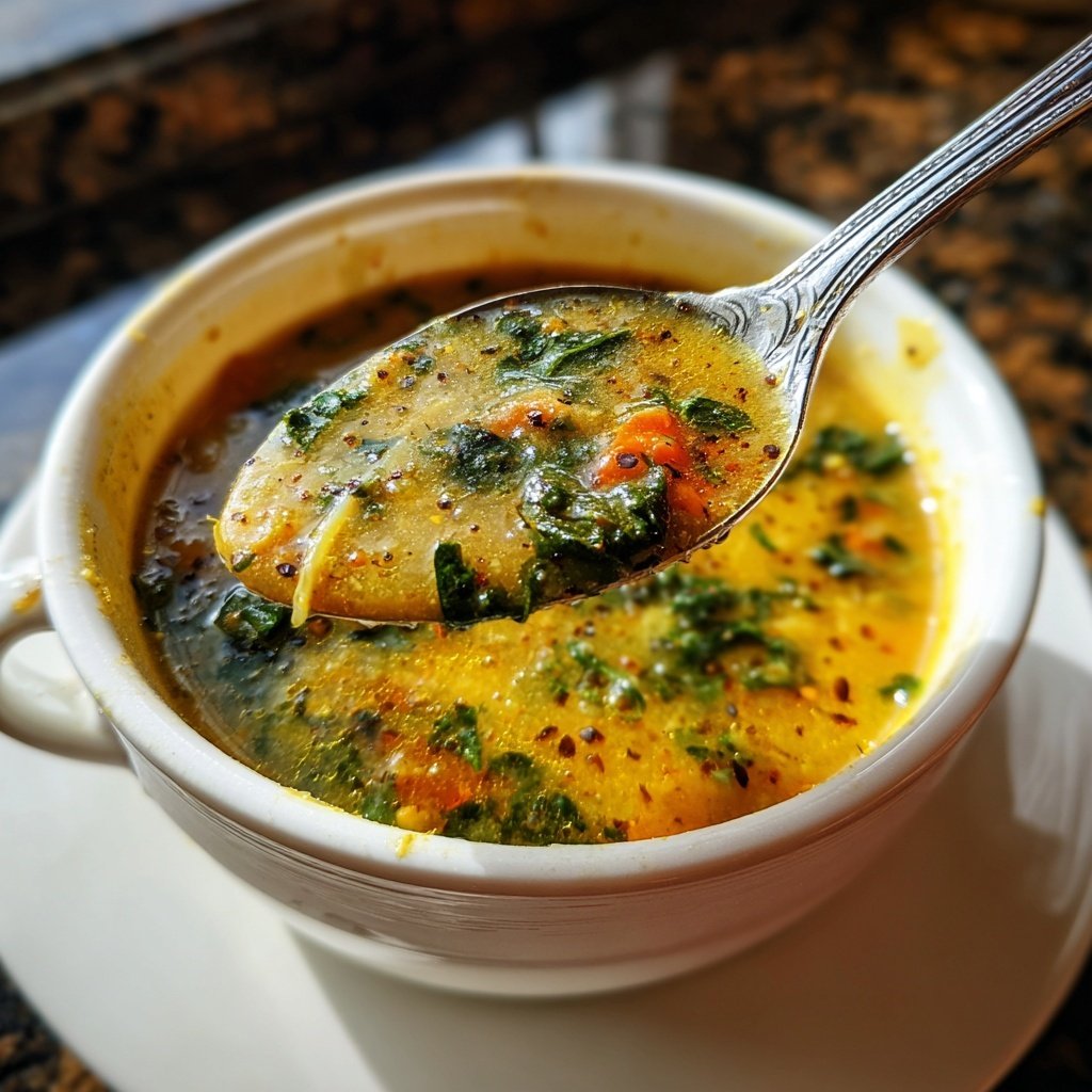 Linsensuppe mit Zitrone