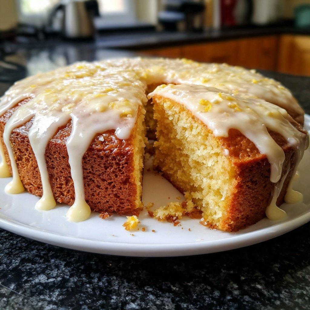 Zitronenkuchen mit Zitronencreme